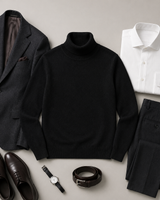 ZHILIFS men's Black crew neck sweater, image 06