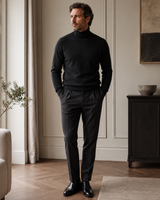 ZHILIFS men's Black crew neck sweater, image 07