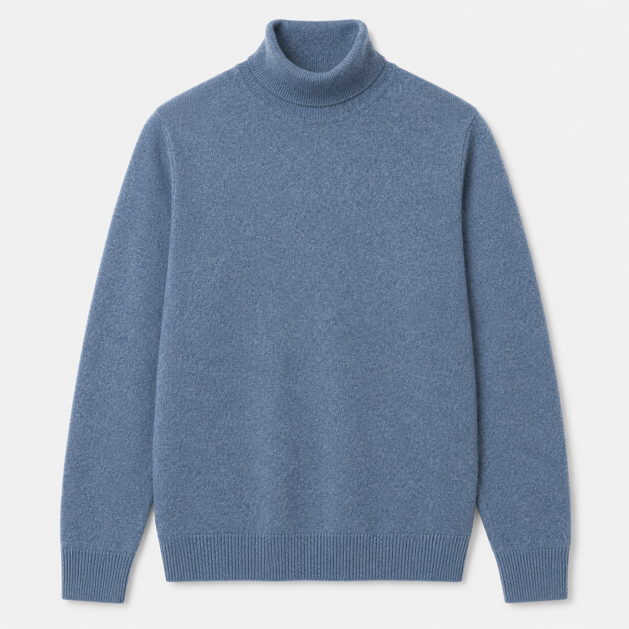 Charcoal Crew Neck Cashmere Sweater — Blue