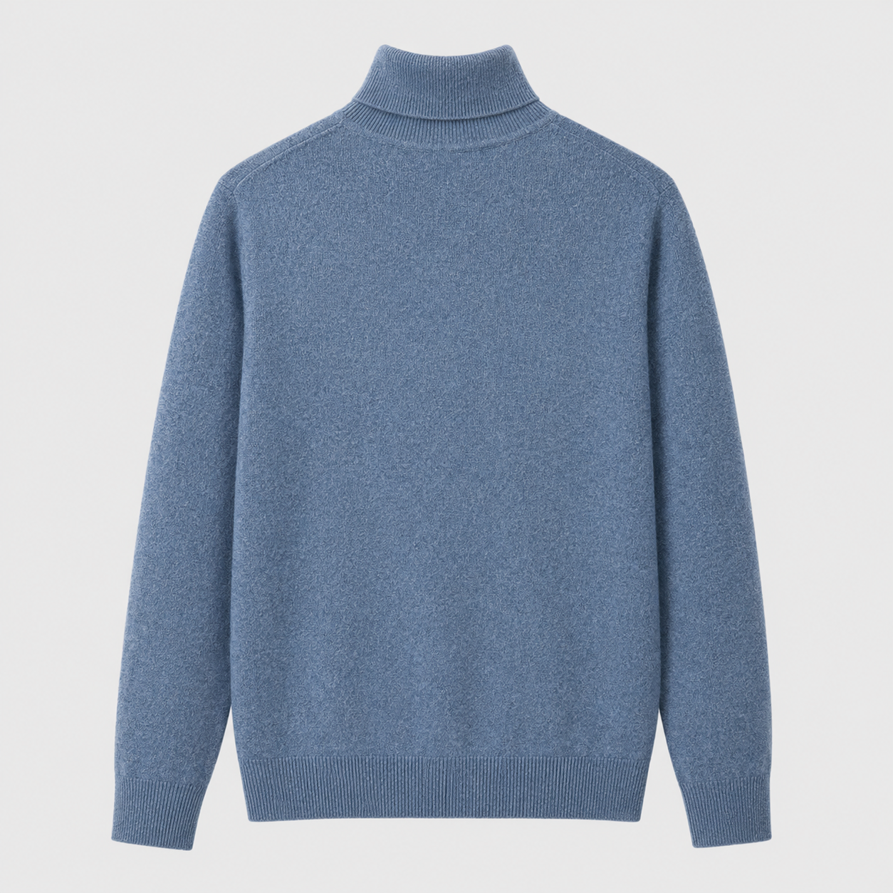 Charcoal Crew Neck Cashmere Sweater — Blue