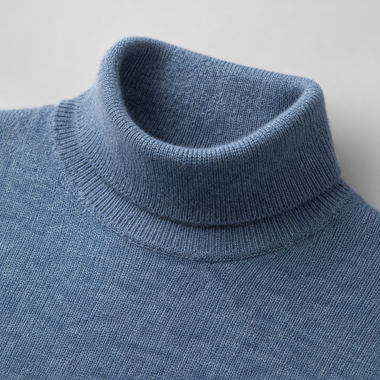 Charcoal Crew Neck Cashmere Sweater — Blue