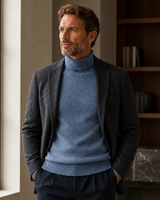 ZHILIFS men's Blue crew neck sweater, image 08