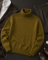 ZHILIFS men's Brown crew neck sweater, image 06