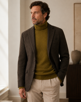 ZHILIFS men's Brown crew neck sweater, image 08