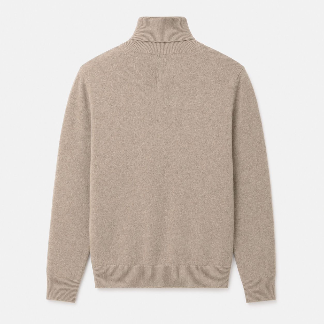 Charcoal Crew Neck Cashmere Sweater — Camel