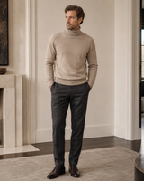 ZHILIFS men's Camel crew neck sweater, image 07