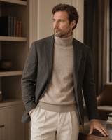 ZHILIFS men's Camel crew neck sweater, image 08