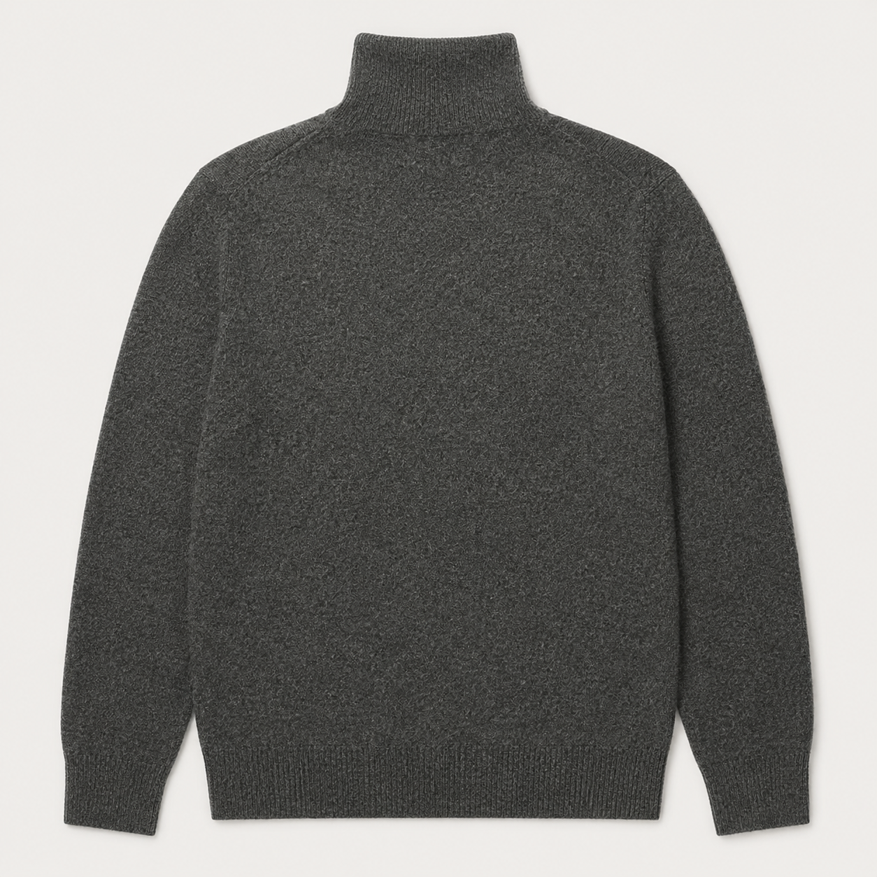 Charcoal Crew Neck Cashmere Sweater — Dark grey