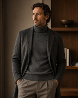 ZHILIFS men's Dark grey crew neck sweater, image 08