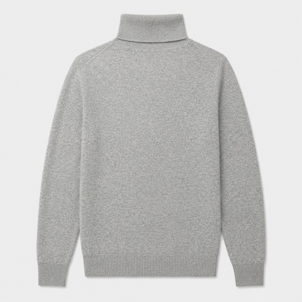 Charcoal Crew Neck Cashmere Sweater — Light grey