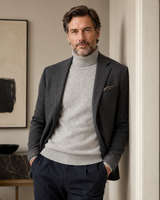 ZHILIFS men's Light grey crew neck sweater, image 08
