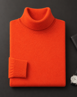 ZHILIFS men's Orange crew neck sweater, image 01