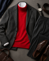 ZHILIFS men's Red crew neck sweater, image 06
