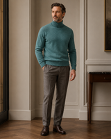 ZHILIFS men's Turquoise crew neck sweater, image 07