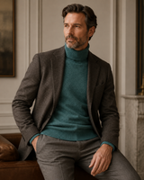 ZHILIFS men's Turquoise crew neck sweater, image 08