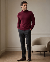 ZHILIFS men's Wine red crew neck sweater, image 07