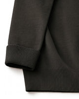 Mock Neck Cashmere Pullover Sweater — Black