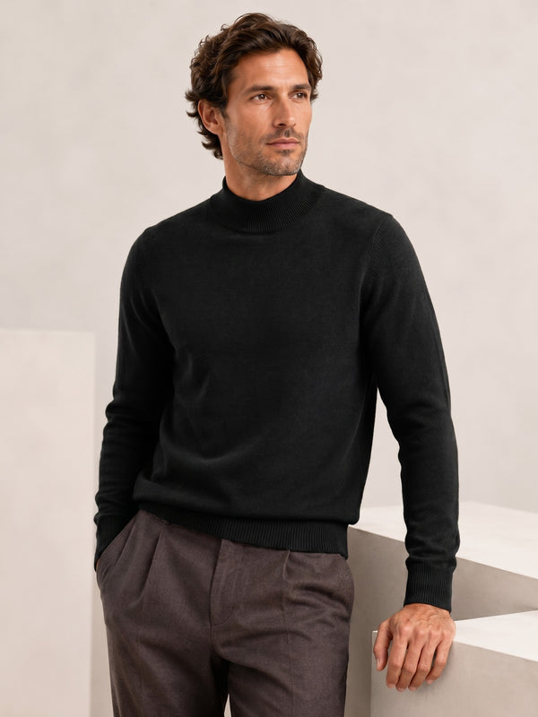Mock Neck Sweater for Men - Cashmere Pullover, Big & Tall S-4XL