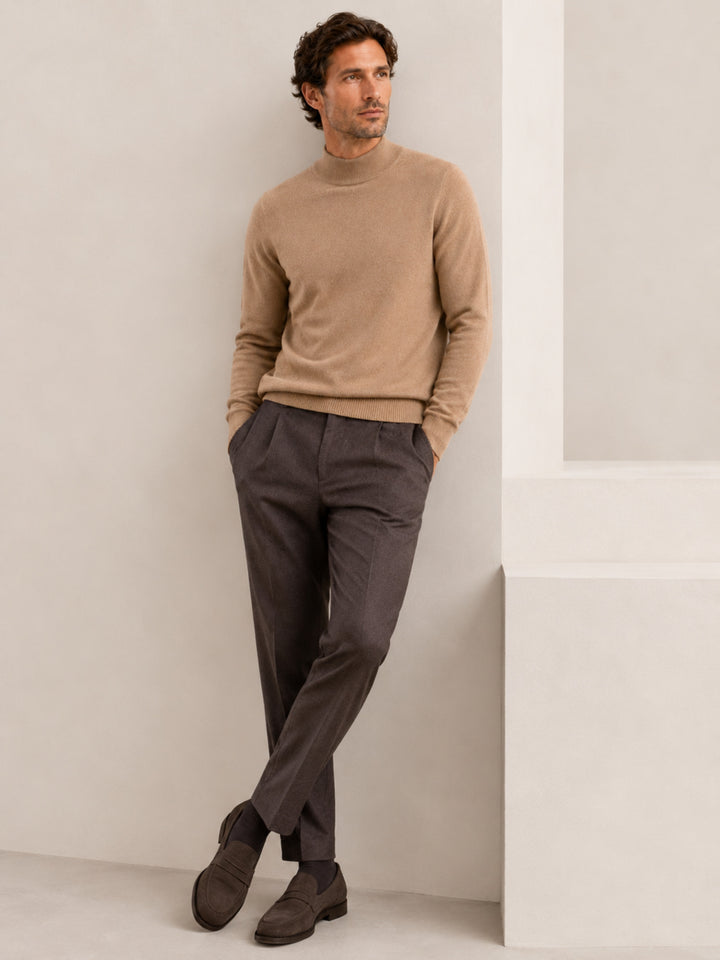 Mock Neck Cashmere Pullover Sweater alternate view