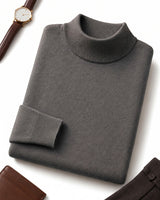 Mock Neck Cashmere Pullover Sweater