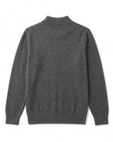 Mock Neck Cashmere Pullover Sweater
