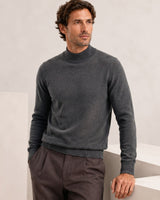 Mock Neck Cashmere Pullover Sweater