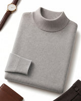 Mock Neck Cashmere Pullover Sweater