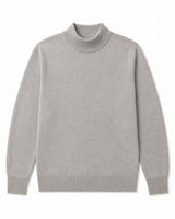 Mock Neck Cashmere Pullover Sweater