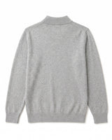 Mock Neck Cashmere Pullover Sweater