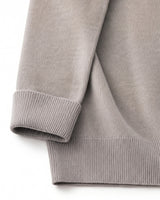Mock Neck Cashmere Pullover Sweater