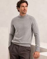 Mock Neck Cashmere Pullover Sweater