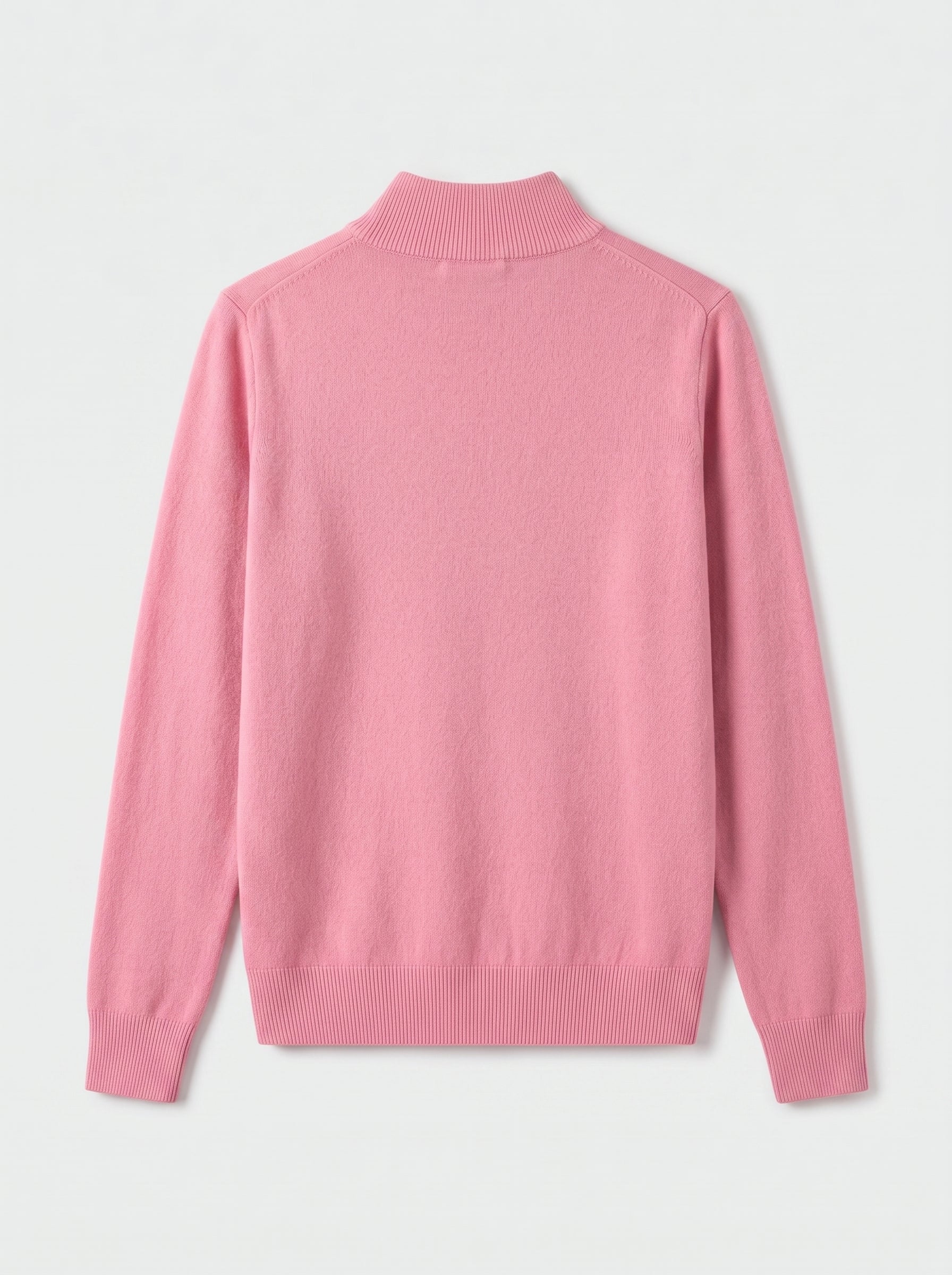 Mock Neck Cashmere Pullover Sweater — Pink