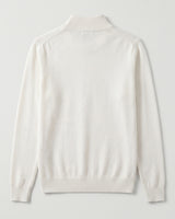Mock Neck Cashmere Pullover Sweater — White