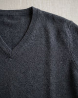 Solid V-Neck Cashmere Pullover Sweater