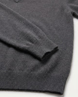 Solid V-Neck Cashmere Pullover Sweater