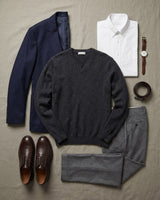 Solid V-Neck Cashmere Pullover Sweater