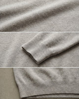 Solid V-Neck Cashmere Pullover Sweater