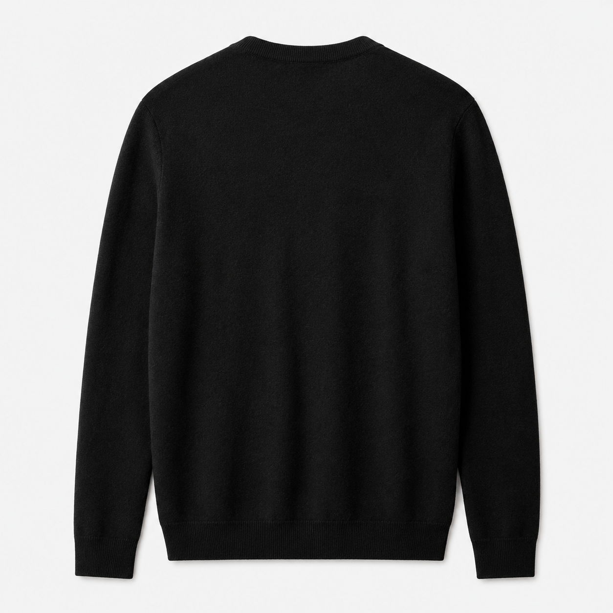 Essential Crew Neck Cashmere Sweater — Black