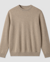 ZHILIFS men's Camel crew neck sweater, image 02