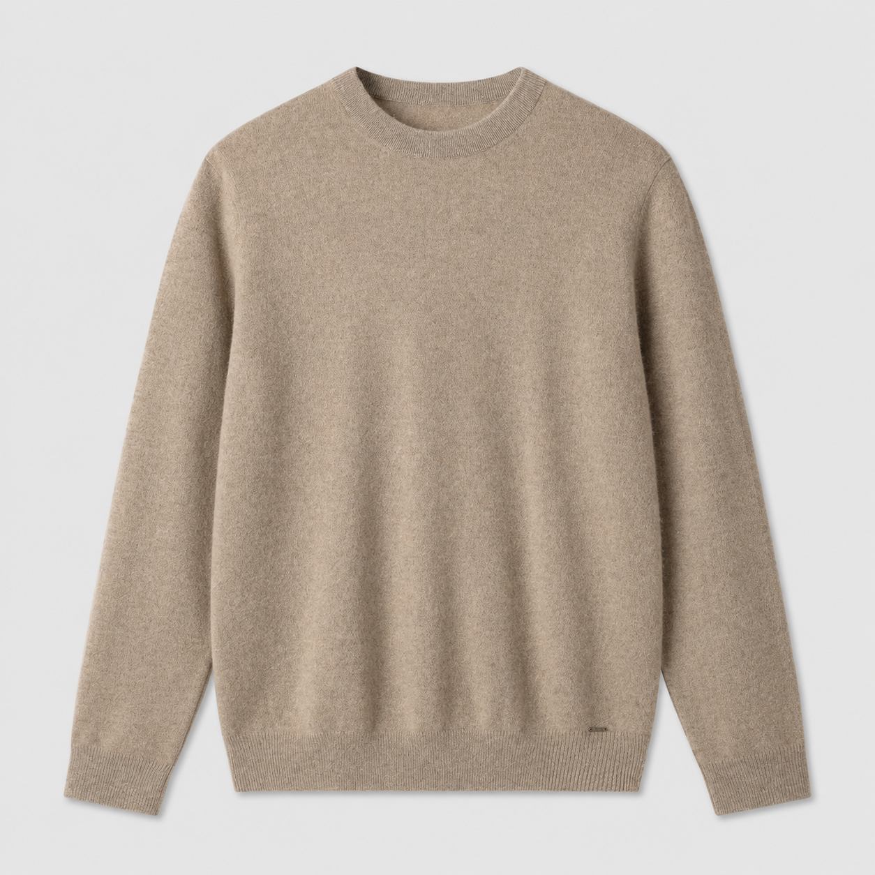 Essential Crew Neck Cashmere Sweater — Camel