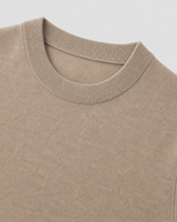 ZHILIFS men's Camel crew neck sweater, image 04