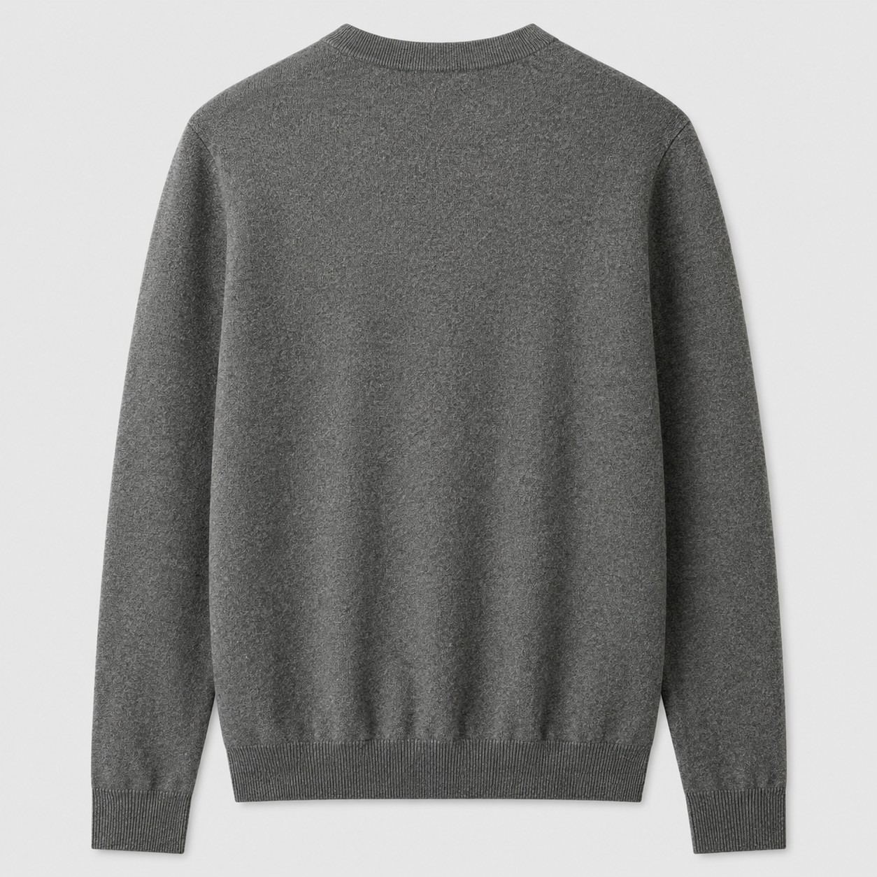 Essential Crew Neck Cashmere Sweater — Dark grey