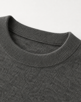 ZHILIFS men's Dark grey crew neck sweater, image 04