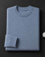 ZHILIFS men's Ice Blue crew neck sweater, image 01