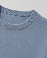 ZHILIFS men's Ice Blue crew neck sweater, image 04