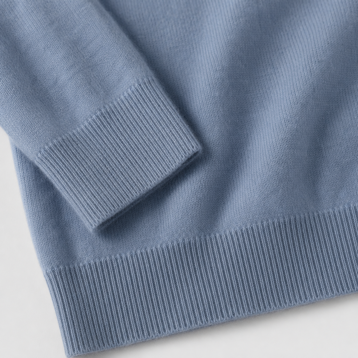 Essential Crew Neck Cashmere Sweater — Ice Blue