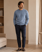 ZHILIFS men's Ice Blue crew neck sweater, image 07