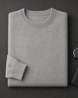 ZHILIFS men's Light grey crew neck sweater, image 01