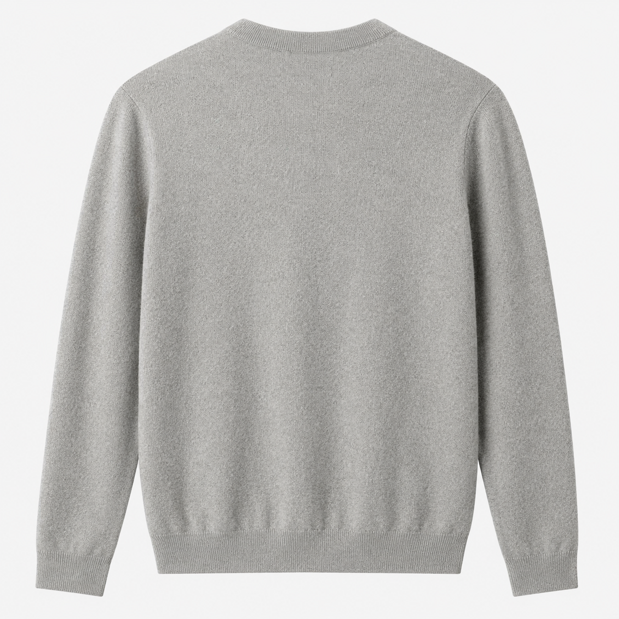 Essential Crew Neck Cashmere Sweater — Light grey