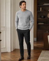 ZHILIFS men's Light grey crew neck sweater, image 07
